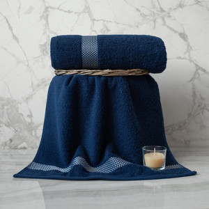 Махровое полотенце 70х130 цвет синий