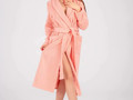 Женский махровый халат с шалькой 54-56 светло-коралловый М3-02-6 / 